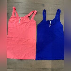 Aritzia Coral and Royal Blue Tank Tops size small